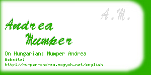 andrea mumper business card